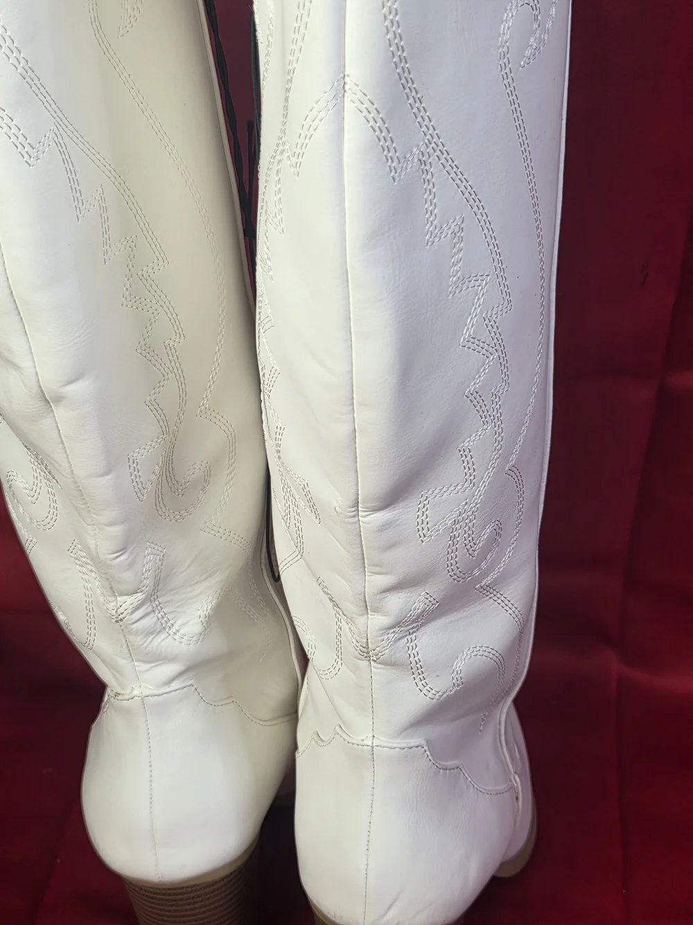 White Over-the-Knee Western Boots - Classic Tall Women's Boot